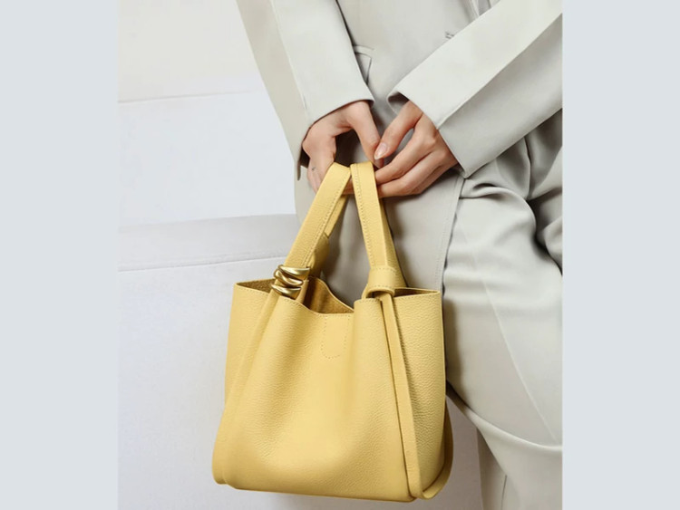 کیف دوشی زنانه چرم با ظرفیت بزرگ women's bag bucket bag autumn and winter single shoulder 4167