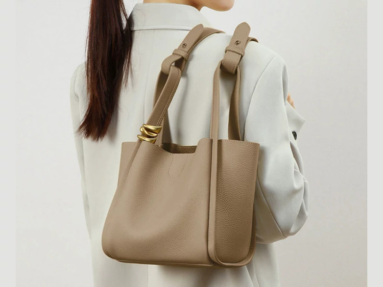 کیف دوشی زنانه چرم با ظرفیت بزرگ women's bag bucket bag autumn and winter single shoulder 4167