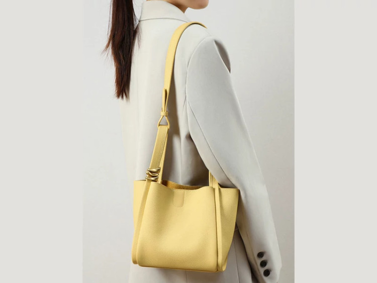 کیف دوشی زنانه چرم با ظرفیت بزرگ women's bag bucket bag autumn and winter single shoulder 4167