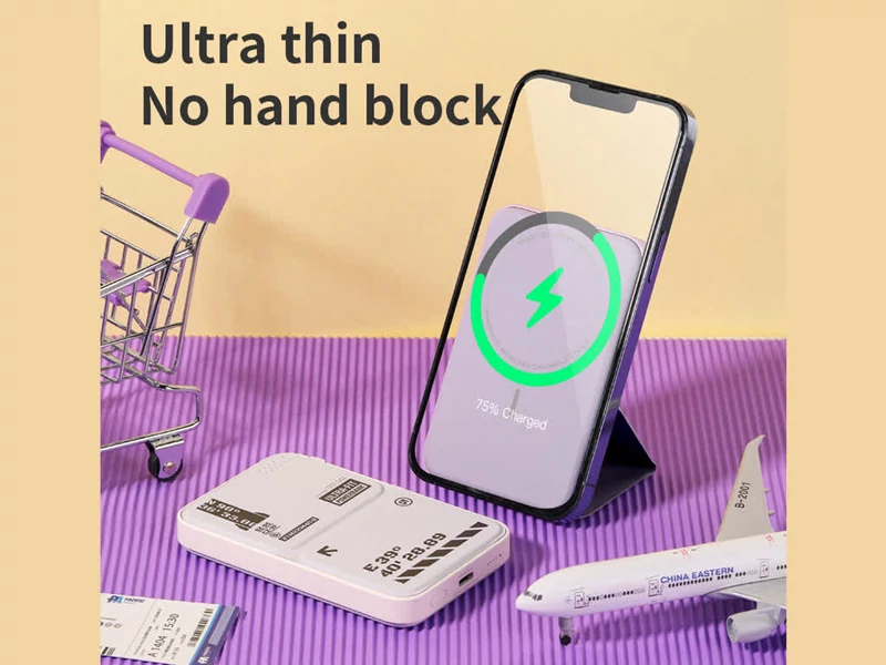 پاوربانک 5000 و شارژر بی سیم 15 وات راک Rock P83 Wireless Charging Power Bank