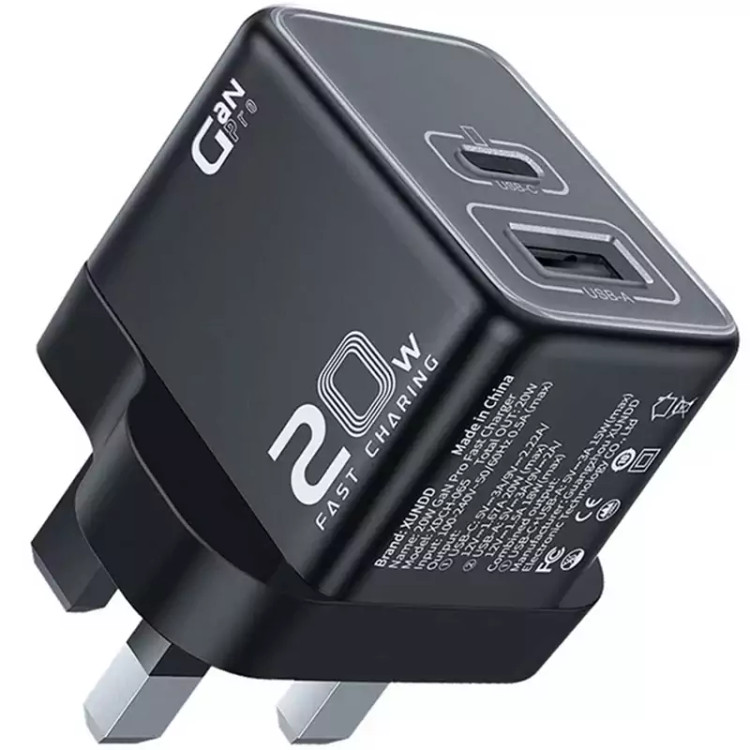 شارژر دیواری تایپ سی و یو اس بی 20 وات یاندو XDCH-065