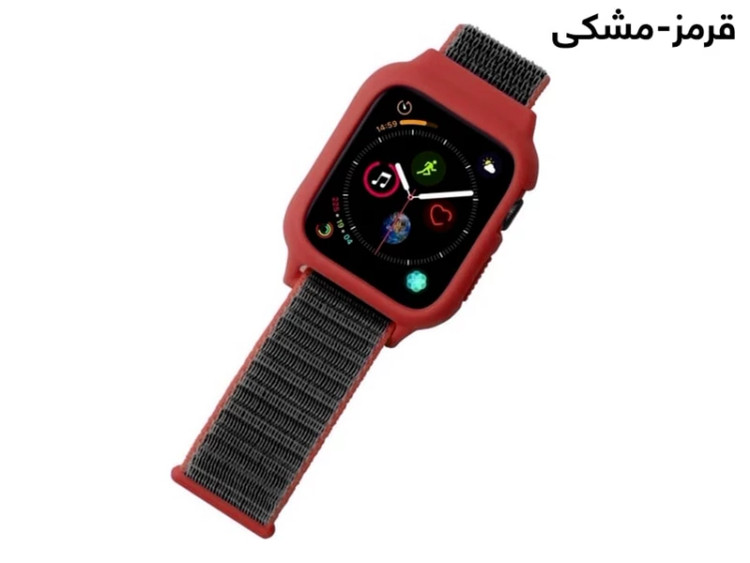 بند سیلیکونی اپل واچ سری 3/4/5 سایز 38/40 میلی متر پورودو Porodo iGuard Apple Watch 3/4/5 38/40mm Strap + ShockProof ...