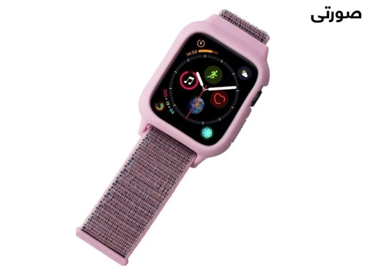 بند سیلیکونی اپل واچ سری 3/4/5 سایز 38/40 میلی متر پورودو Porodo iGuard Apple Watch 3/4/5 38/40mm Strap + ShockProof ...