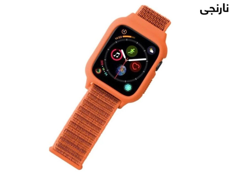 بند سیلیکونی اپل واچ سری 3/4/5 سایز 38/40 میلی متر پورودو Porodo iGuard Apple Watch 3/4/5 38/40mm Strap + ShockProof ...