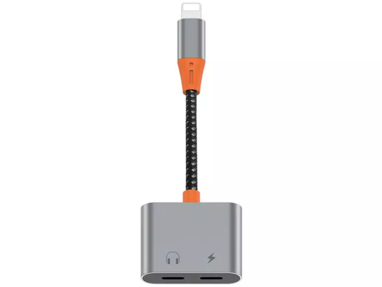 مبدل لایتنینگ به لایتنینگ و درگاه صدا ویوو Wiwu LT08 Lightning To Lightning & 3.5mm Audio Converter