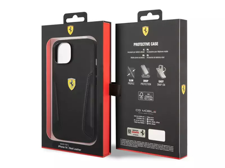 قاب چرمی آیفون 14 طرح فراری CG Mobile iphone 14 Ferrari Leather Caseمدل 2