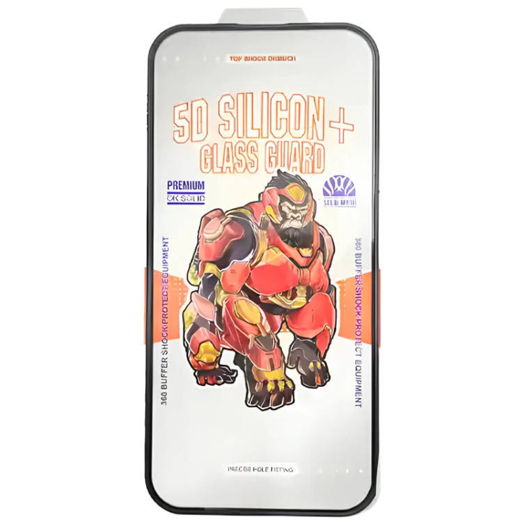 محافظ صفحه نمایش ایربگ دار آیفون 15 موکوسون 5D Silicon Plus