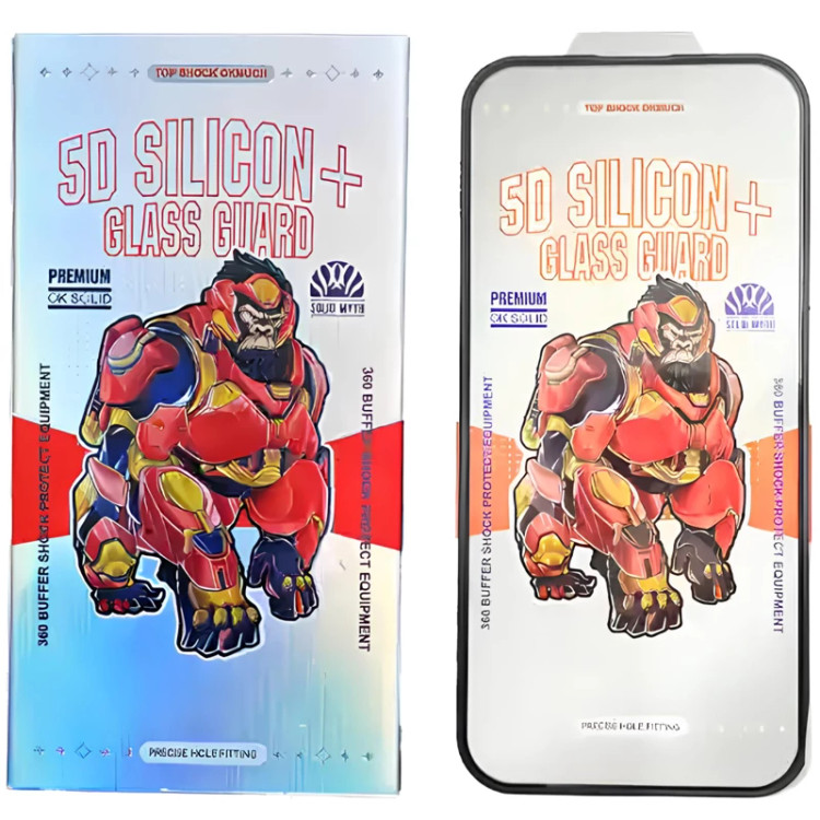 محافظ صفحه نمایش ایربگ دار آیفون 15 موکوسون 5D Silicon Plus