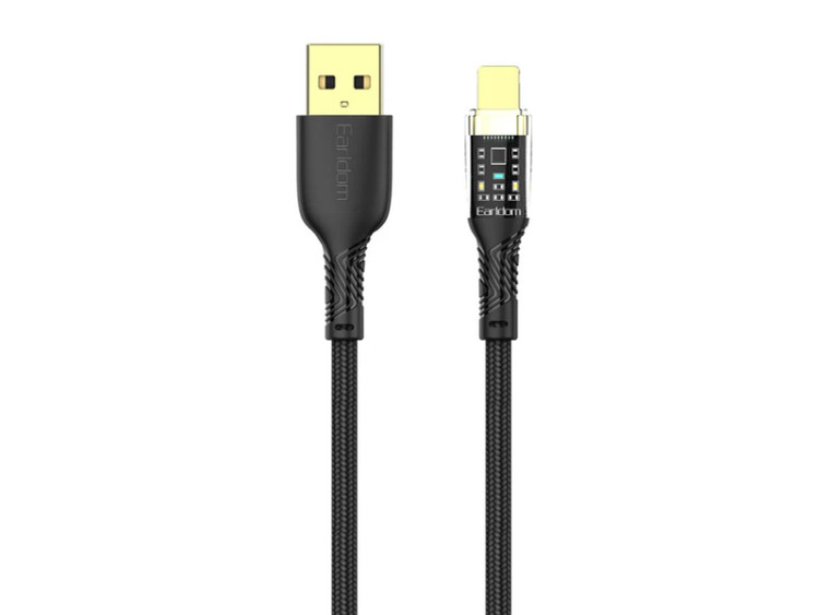 کابل شارژ سریع یو اس بی به لایتنینگ 3.0 آمپر یک متری ارلدام Earldom EC-179i Lightning cable 3.0A 1.0m