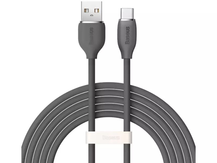کابل شارژ سریع یواسبی به تایپسی 2 متری 100وات بیسوس Baseus USB to Type-C fast charging cable 2M 100W CAGD010103