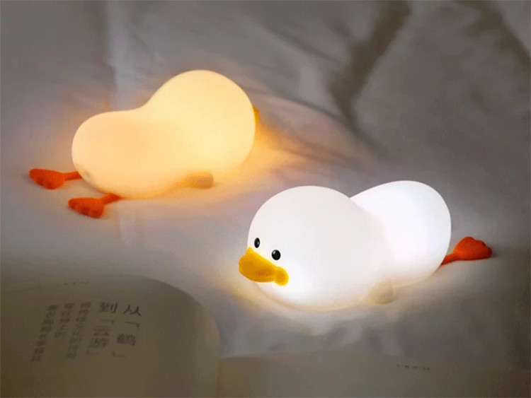 چراغ خواب فانتزی رومیز شارژی سیلیکونی Duck LED Night Lamp Silicone USB Rechargeable Sleeping light ZD-31