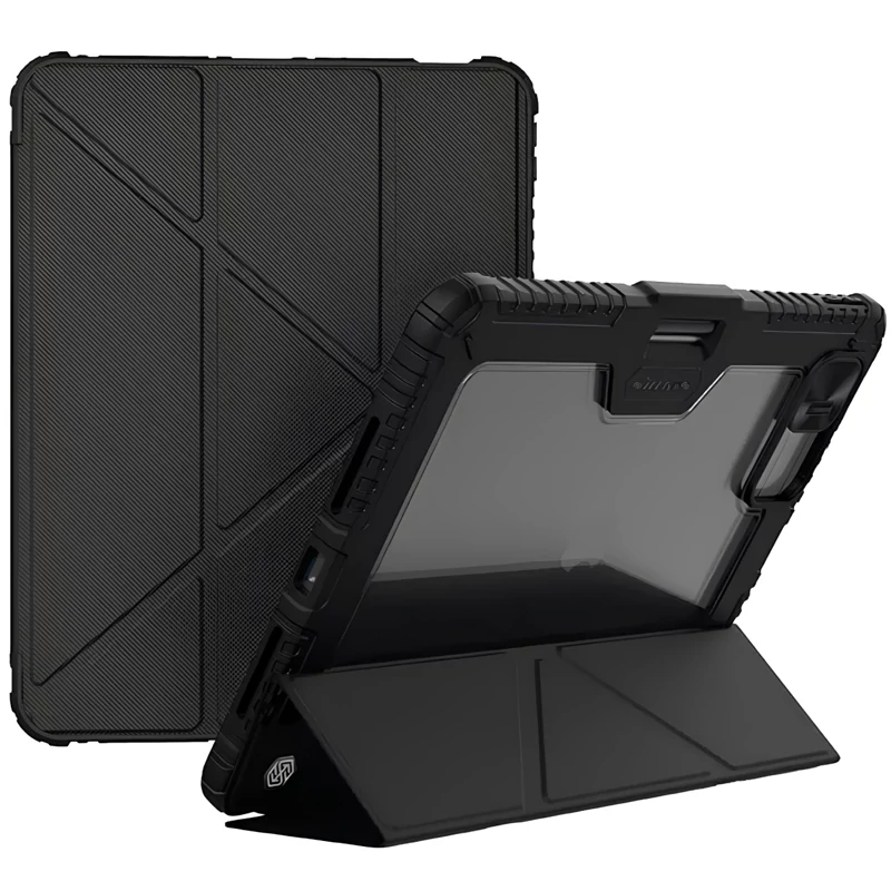 کاور کلاسوری نیمه شفاف آیپد پرو 13 2024 بامپردار نیلکین Bumper Leather Case Pro