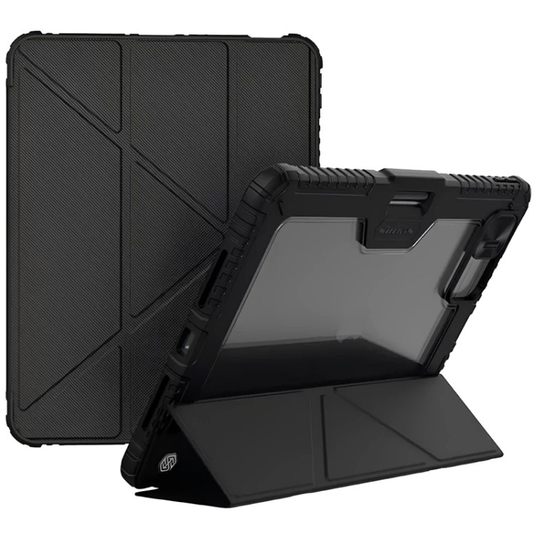 کاور کلاسوری نیمه شفاف آیپد پرو 13 2024 بامپردار نیلکین Bumper Leather Case Pro