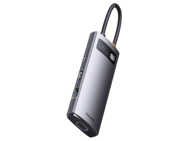 هاب تایپسی 7 پورت بیسوس Baseus WKWG040013 7-in-1 Multifunctional Type-C HUB