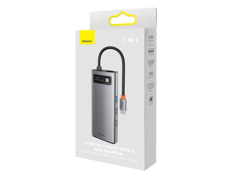هاب تایپسی 7 پورت بیسوس Baseus WKWG040013 7-in-1 Multifunctional Type-C HUB