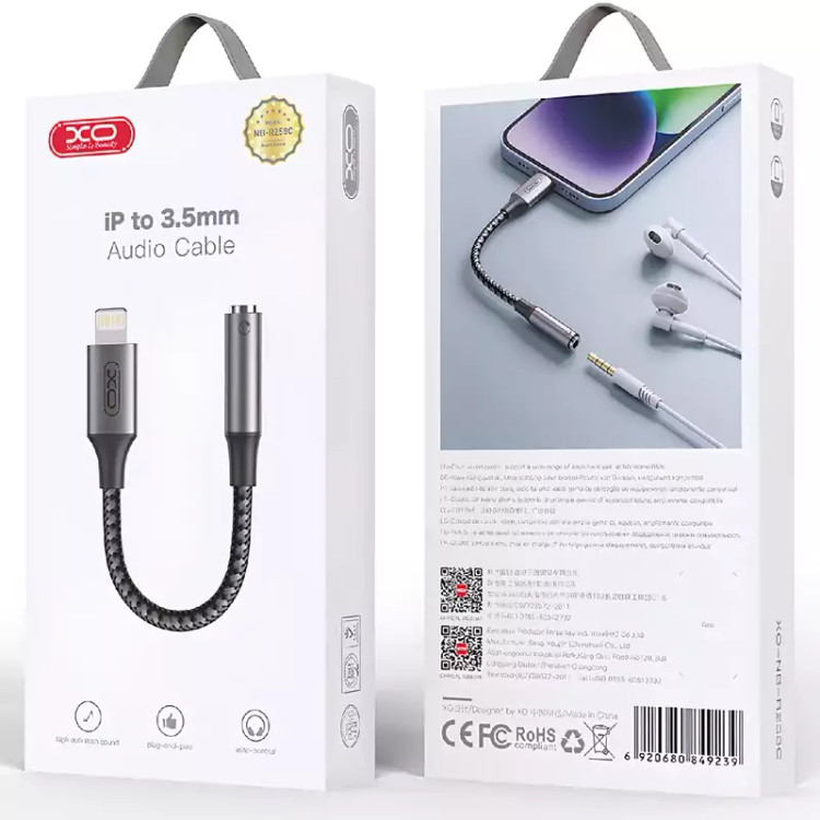 مبدل لایتنینگ به جک 3.5 میلیمتری ایکس او XO-NB-R258C