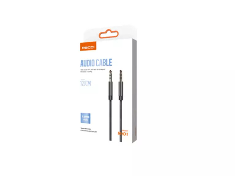 کابل انتقال صدای 3.5 میلیمتری یک متری رسی Recci RH01 3.5mm Aux Audio Cable