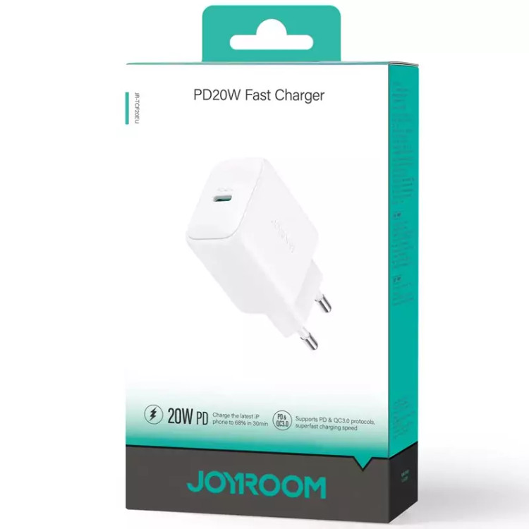 شارژر دیواری فست شارژ تایپ سی 20 وات جویروم JR-TCF20EUمدل 1