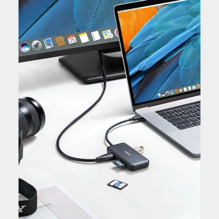 هاب تایپ سی 5 پورت یو اس بی 3.0 انکر A8334HA1