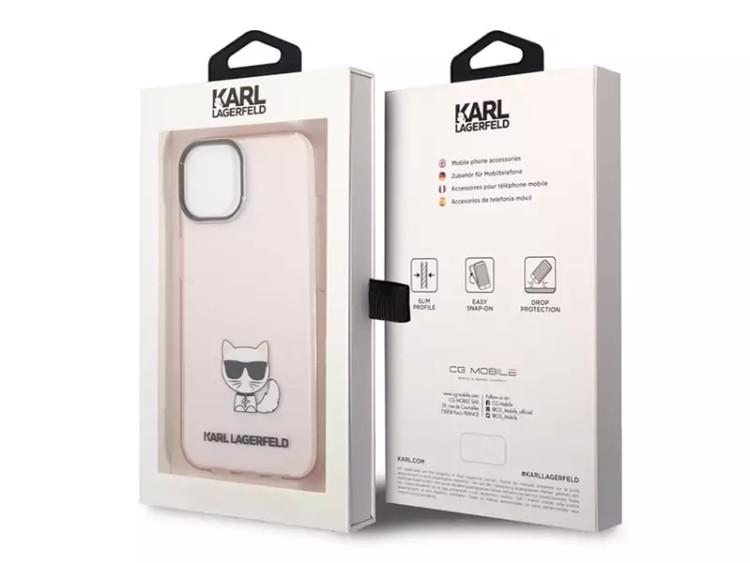 قاب محافظ شیشه ای آیفون 14 پلاس طرح گربه کارل CG Mobile iphone 14 Plus Karl Cat Case