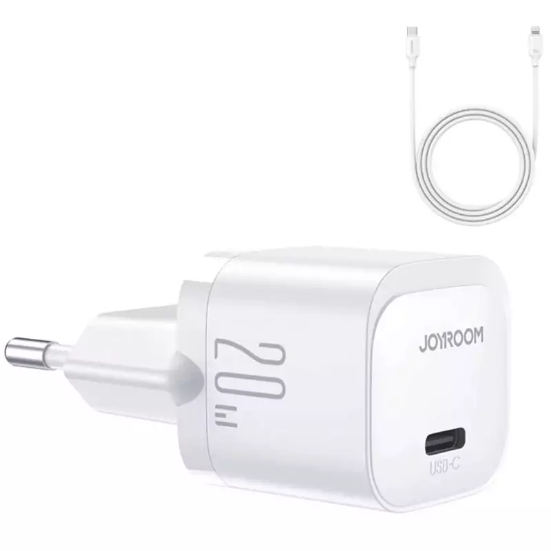 شارژر دیواری فست تایپ سی 20 وات جویروم JR-TCF02