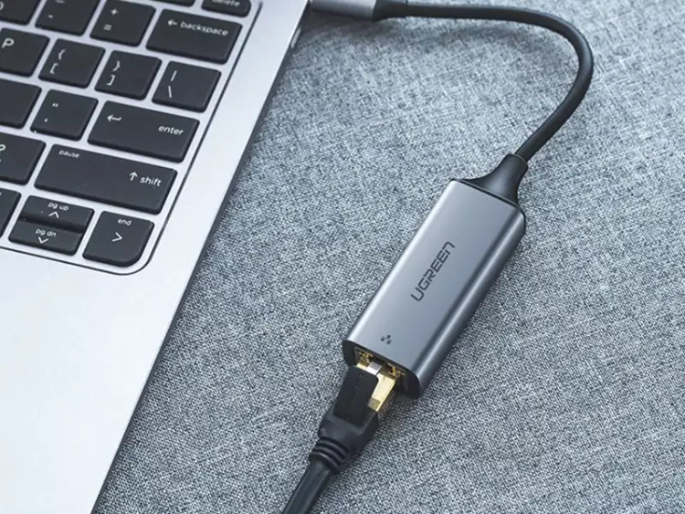 تبدیل تایپ سی به LAN یوگرین Ugreen CM199 50737 Type C To Ethernet Converter 10/100/1000 Mbps Support