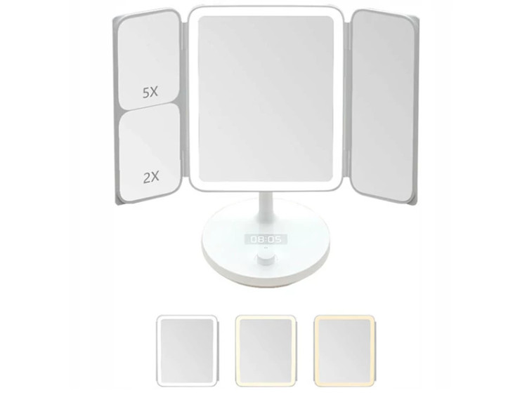 آینه آرایشی رومیزی ال ای دی دار تاشو شیائومی Xiaomi Jordan And Judy LED CountertopVanity Mirror Foldeable NV536