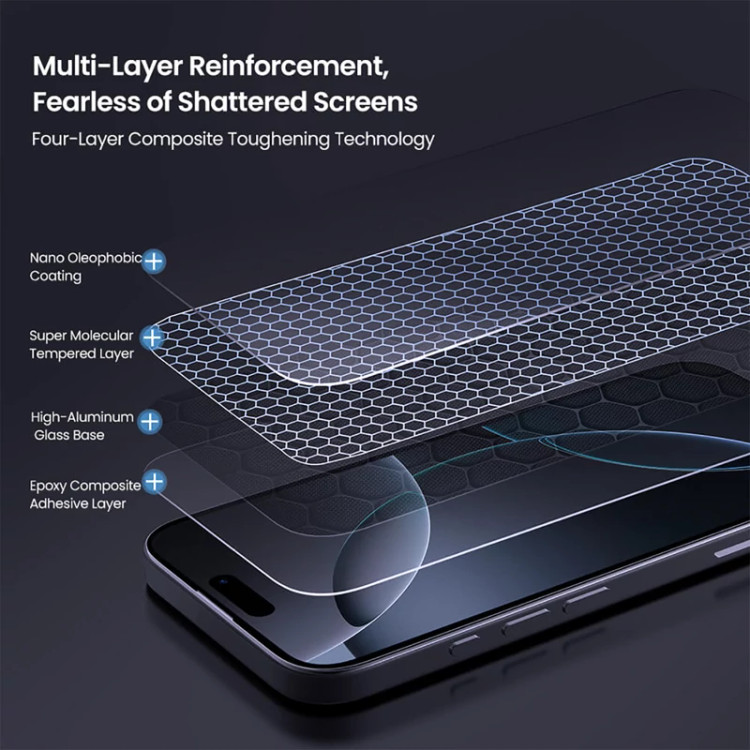 گلس شفاف آیفون 16 پرومکس نیلکین Amazing H+ Pro