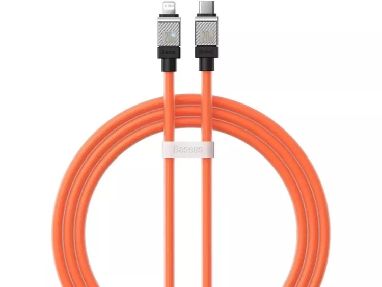 کابل شارژ سریع تایپ سی به لایتنینگ 20 وات یک متری بیسوس Baseus USB-C to Lightning Coolplay Series CAKW000002