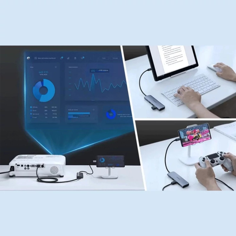 هاب تایپ سی 6 پورت یوگرین CM136 80132
