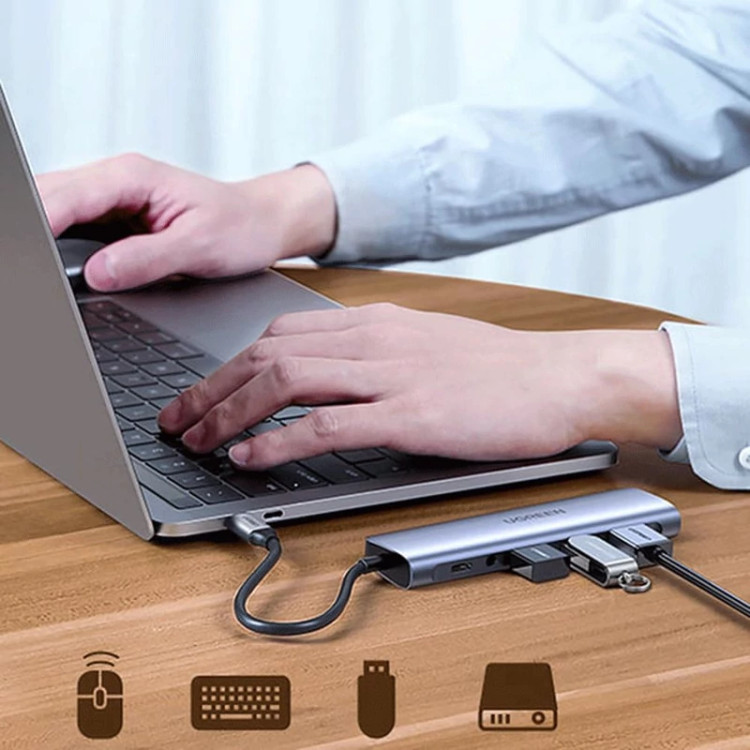 هاب تایپ سی 6 پورت یوگرین CM136 80132