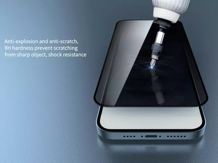 محافظ صفحه نمایش شیشه ای حریم شخصی نیلکین آیفون 14 پرو Nillkin iPhone 14 Pro privacy glass
