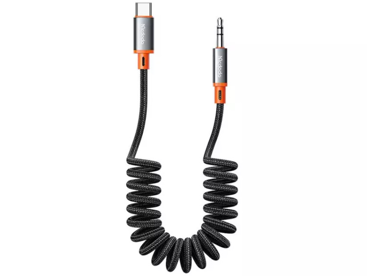 کابل تبدیل تایپسی به جک 3.5 میلیمتری صدا مک دودو Mcdodo CA-0900 Castle Series Type-C to DC3.5 Male Coil Cable