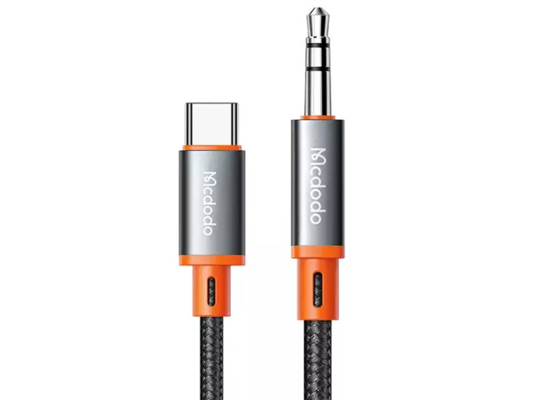 کابل تبدیل تایپسی به جک 3.5 میلیمتری صدا مک دودو Mcdodo CA-0900 Castle Series Type-C to DC3.5 Male Coil Cable