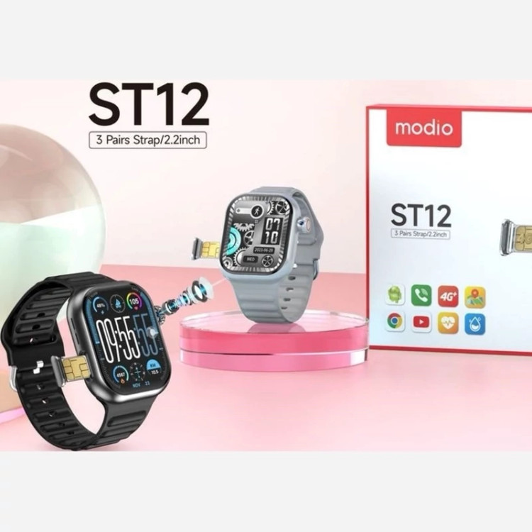 ساعت هوشمند سیم کارت خور حافظه 64 گیگ MODIO ST12 4G