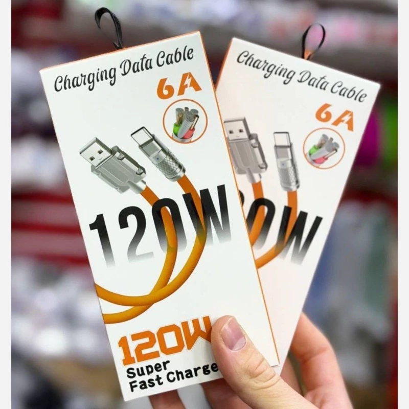 کابل شارژ 120 وات فست شارژ 6A