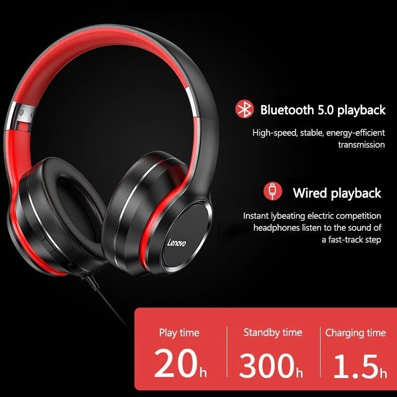 هدفون بلوتوثی لنوو مدل LENOVO HD200