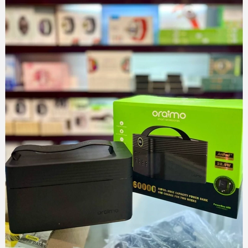 پاوربانک 22.5w اورایمو با ظرفیت 60000mAh مدل Oraimo Powerbox600