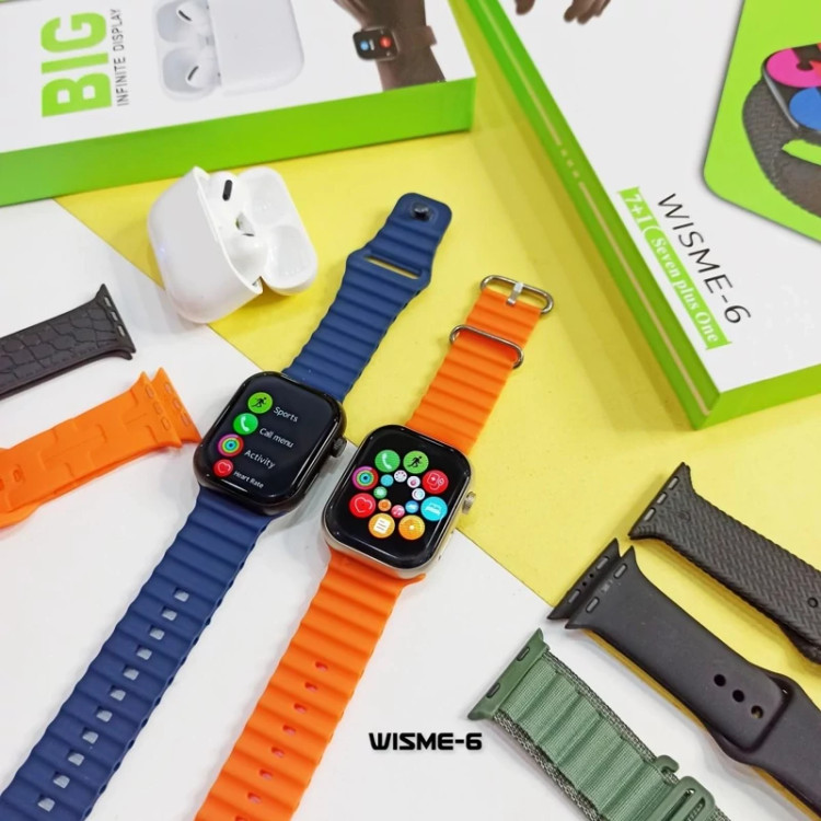 ست ساعت هوشمند و ایرپاد بلوتوثی WISME-6