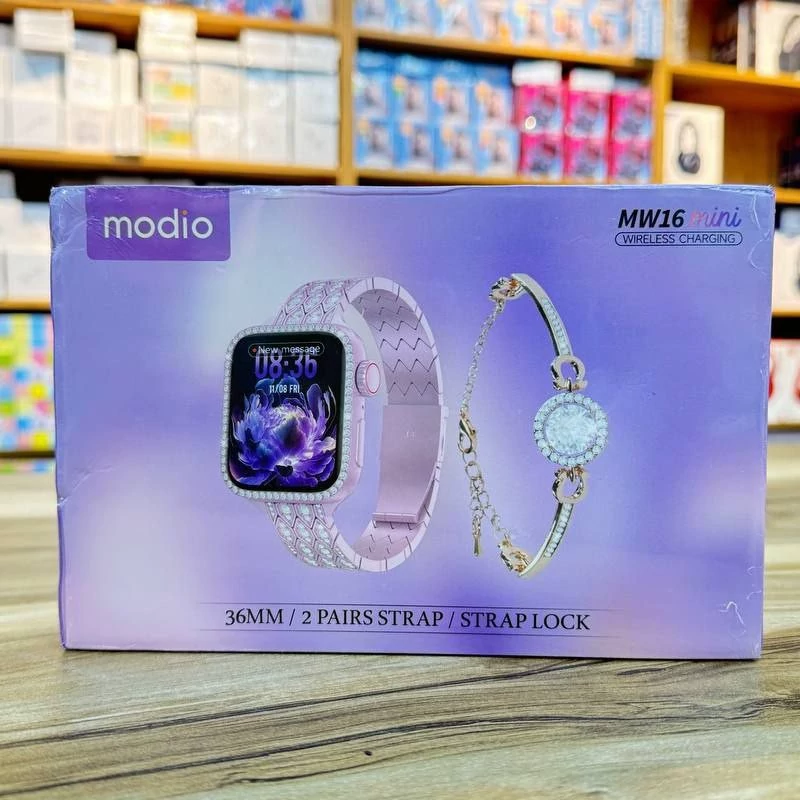 ساعت هوشمند نگین دار زنانه MODIO MW16 MINI