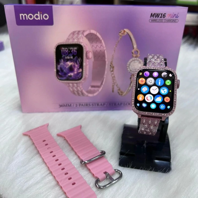 ساعت هوشمند نگین دار زنانه MODIO MW16 MINI