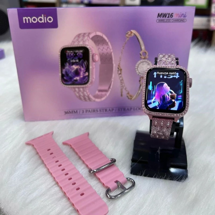 ساعت هوشمند نگین دار زنانه MODIO MW16 MINI