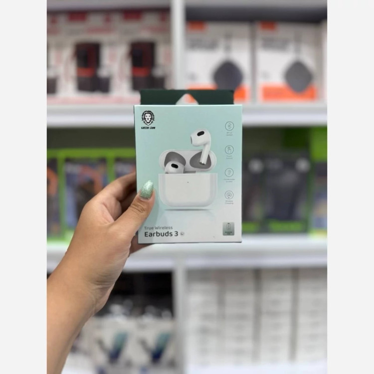هندزفری بلوتوثی اورجینال گرین لاین مدل GREEN LION EARBUDS 3 true Wireless