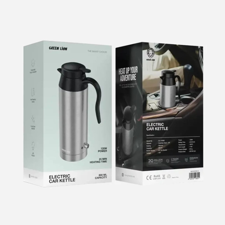 فلاکس برقی گرین لاین مدل ELECTRIC CAR KETTLE GREEN LION