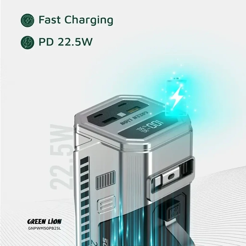 پاوربانک 50 هزار 100 وات گرین لاین Green Lion 50000mAh Power Bank 100W