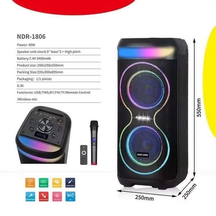 اسپیکر بلوتوثی قابل حمل NDR-1806