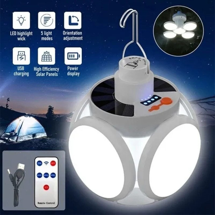 چراغ شارژی خورشیدی Flash Light Solar Emergency Charging Lamp 2029