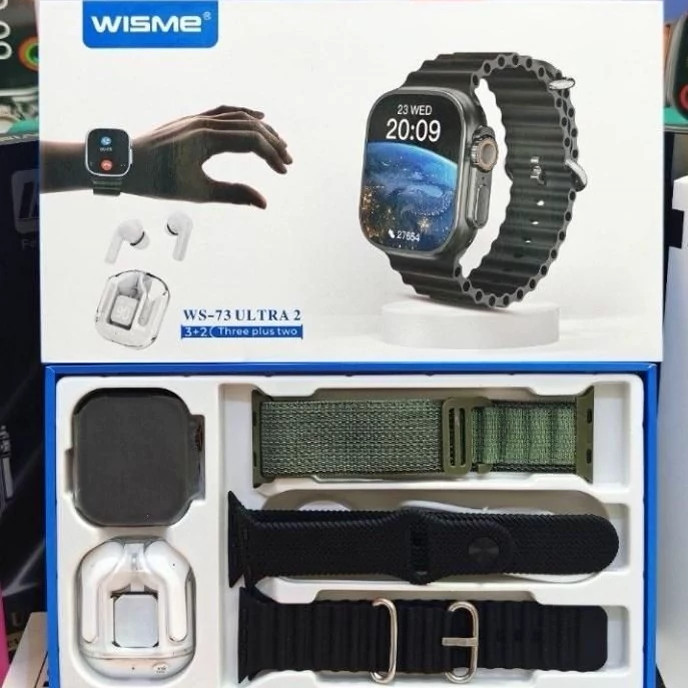 ست ساعت هوشمند و ایرپاد بلوتوثی WISME 73 ultra 2
