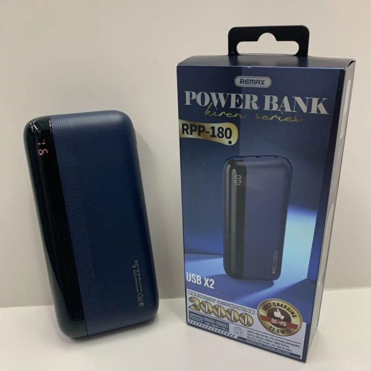 پاور بانک 20000 هزار توربو شارژ اورجینال ریمکس مدل RPP-180