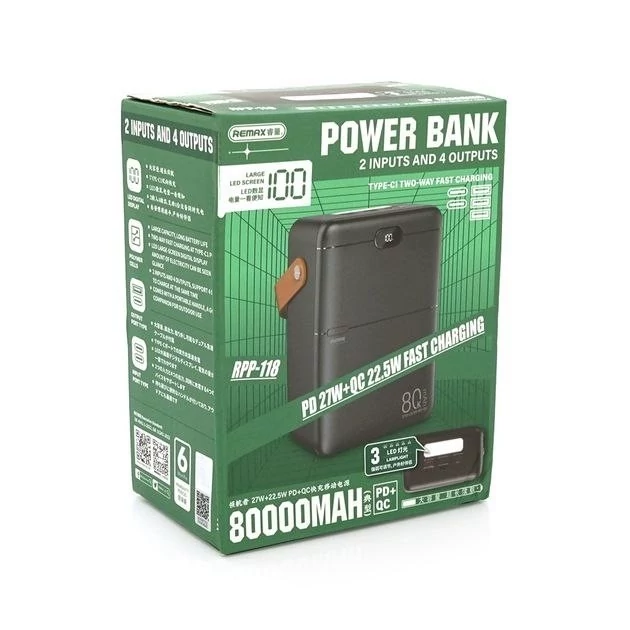 پاوربانک اورجینال 80 هزار ریمکس مدل REMAX RPP-118
